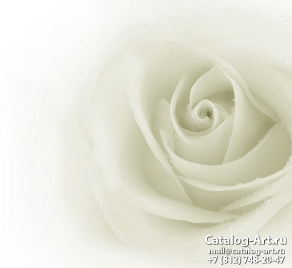 Натяжные потолки с фотопечатью - Белые розы 36